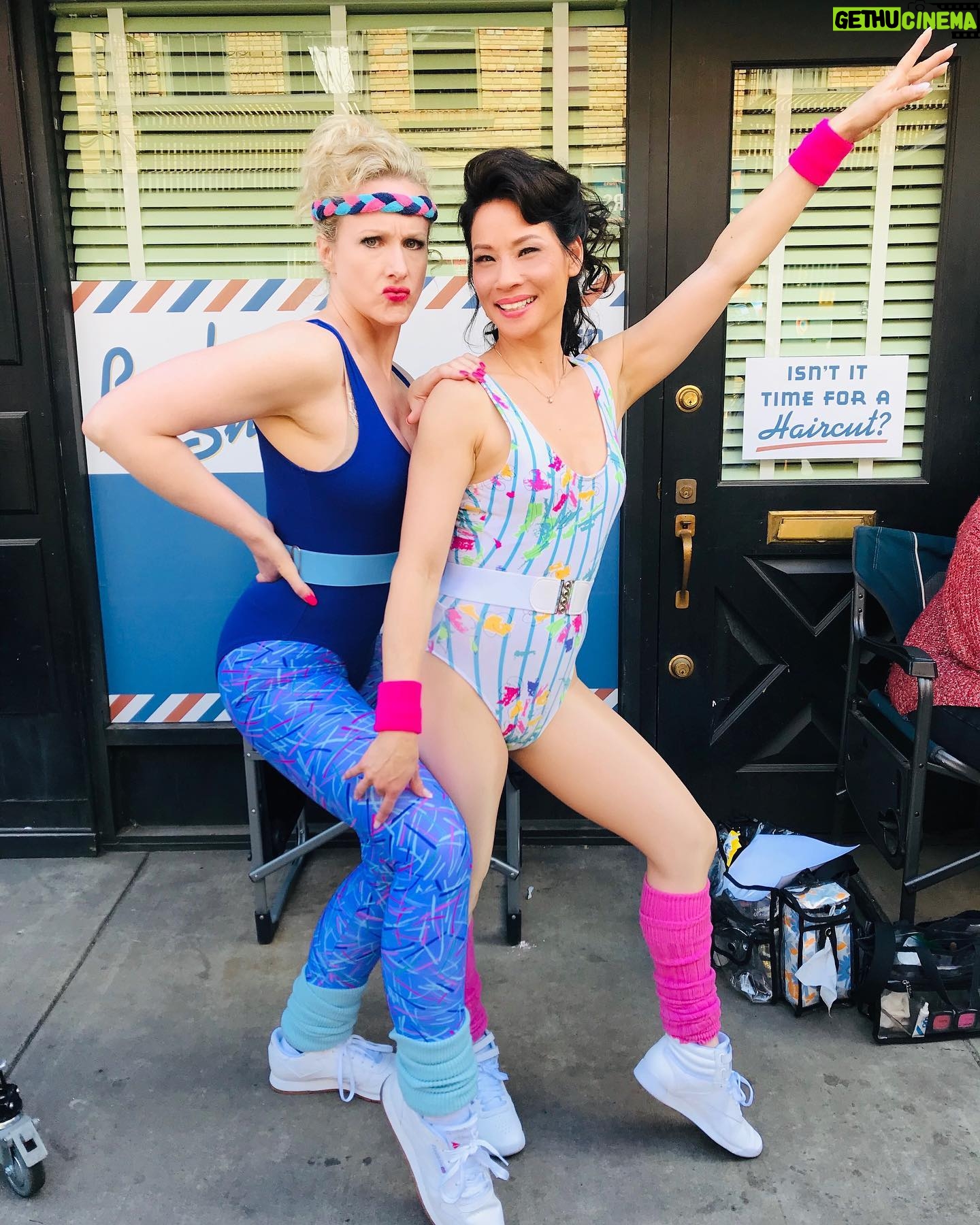 Lucy Liu - 62.1K Likes - Full glory aerobics 80βs BTS #katiefinneran #whywomenkill @cbsallaccess