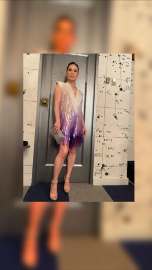 Lucy Liu Instagram - Hanging out with my pal @jimmyfallon tonight at the @fallontonight chatting about all things @shazammovie . See you there! 

💄: @kristoferbuckle 
💇🏻‍♀️: @_marcosantini1 
👗: @bachmai 
👠: @santoniofficial 
👛: @_serpui 
💎: @kavantsharart 
Styled by: @sarahslutsky