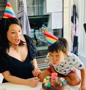 Lucy Liu Instagram - My darling son turned 5 yesterday. He is a rainbow of light and his energy is pure magic. As a human being, a woman, a mother, a daughter - now more than ever we must come together to fight for the soul of this nation. Let’s all wish as hard as he is for a brighter and safer future for our children and Mother Earth. I am all in for #BidenHarris2020 and their vision for an inclusive America @JoeBiden @KamalaHarris