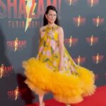 Lucy Liu Instagram - Shazam! Fury of the Gods hit Rome tonight. ⚡️ Can’t wait for Italian fans to check it out on March 16th. 💄: @kristoferbuckle 💇🏻‍♀️: @_marcosantini1 👗: @carolinaherrera 👠: @aquazzura 👛: @rogervivier 💎 : @mizukijewels @vraiofficial Styled by: @sarahslutsky