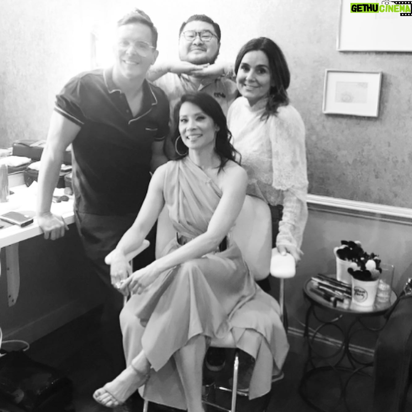 Lucy Liu Instagram - Thank you glam BTS @latelateshow @_leeharris_ @lonavigi @allanface ❤️ @james_marsden