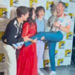 Lucy Liu Instagram - Had a fantastic day reuniting with this crew for Shazam! Fury of the Gods at Hall H this weekend at San Diego @comic_con. You could say we had a little fun…. 🤪⚡️ @shazammovie @zacharylevi @wbpictures @asherangel @jackdgrazer @ponysmasher