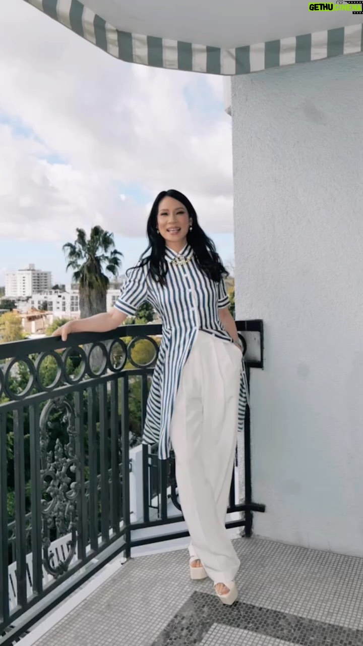 Lucy Liu Instagram - The goddesses finally got our chance to hang out in the Lair for the @shazammovie Fury of The Gods LA Press Day 3 ⚡️ 💇🏻♀️: @_marcosantini1 💄: @kristoferbuckle 👗: @lilysilk 👠: @stuartweitzman 💎: @beabongiasca 💎: @demarson 💎: @mejuri Styled by: @sarahslutsky