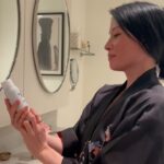 Lucy Liu Instagram - Beauty secret! When I want to look fresh but don't want to put on makeup: I do my usual skin care routine, then a quick mist of #bronzeglow @roxannerizzo For makeup days: I mist on top of finished look as a setting spray which gives my skin a gorgeous glow! #travelsize #vegan