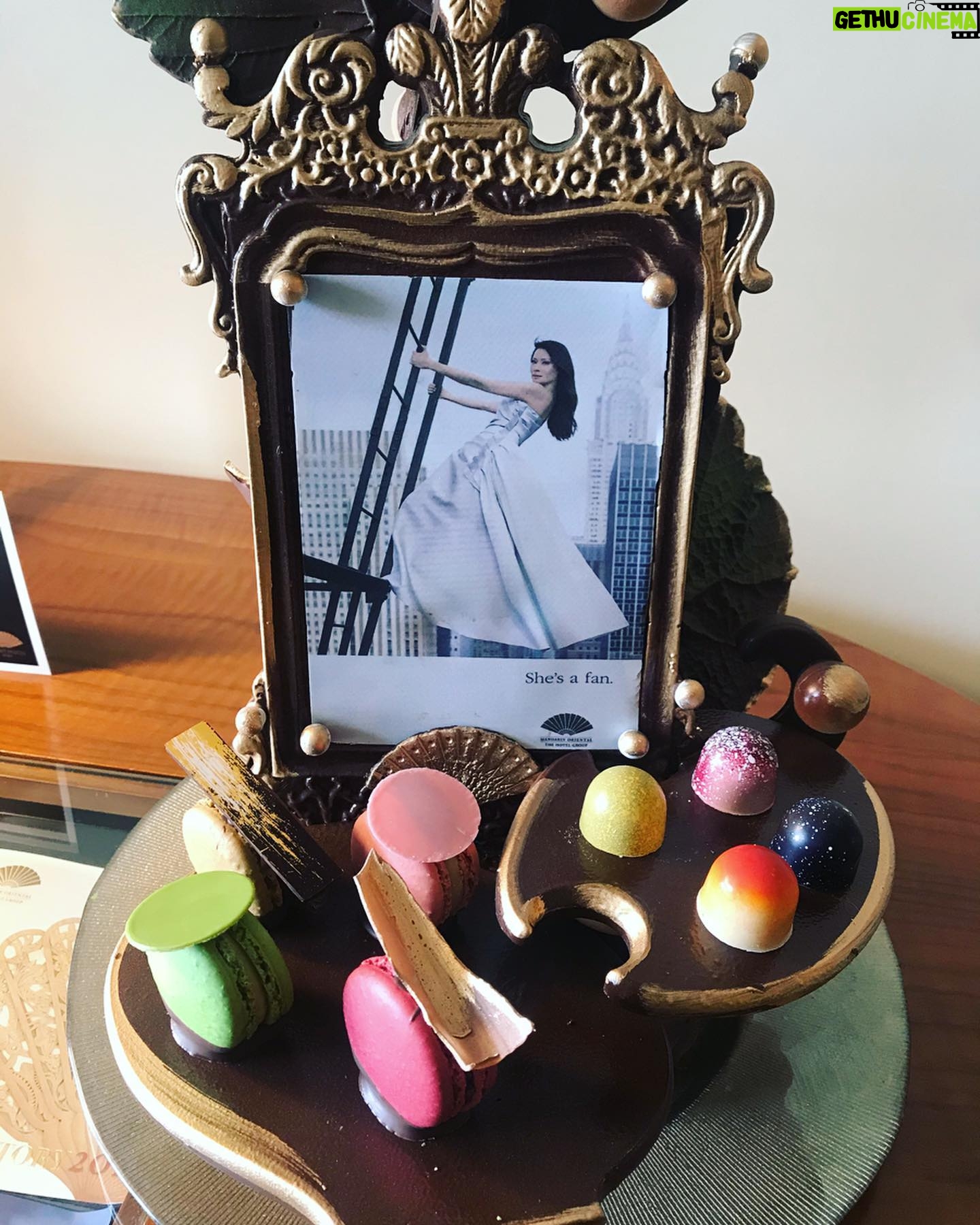 Lucy Liu Instagram - Personalized fully edible chocolate art in my hotel room WOW!