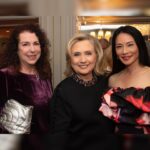 Lucy Liu Instagram - Happy 75th Birthday HC! Standing together with 2 of my absolute SHeroes. . . 👗: @huishanzhang 👡: @jessicarich 💎: @baycojewels 👛: @_serpui Styled by: @sarahslutsky