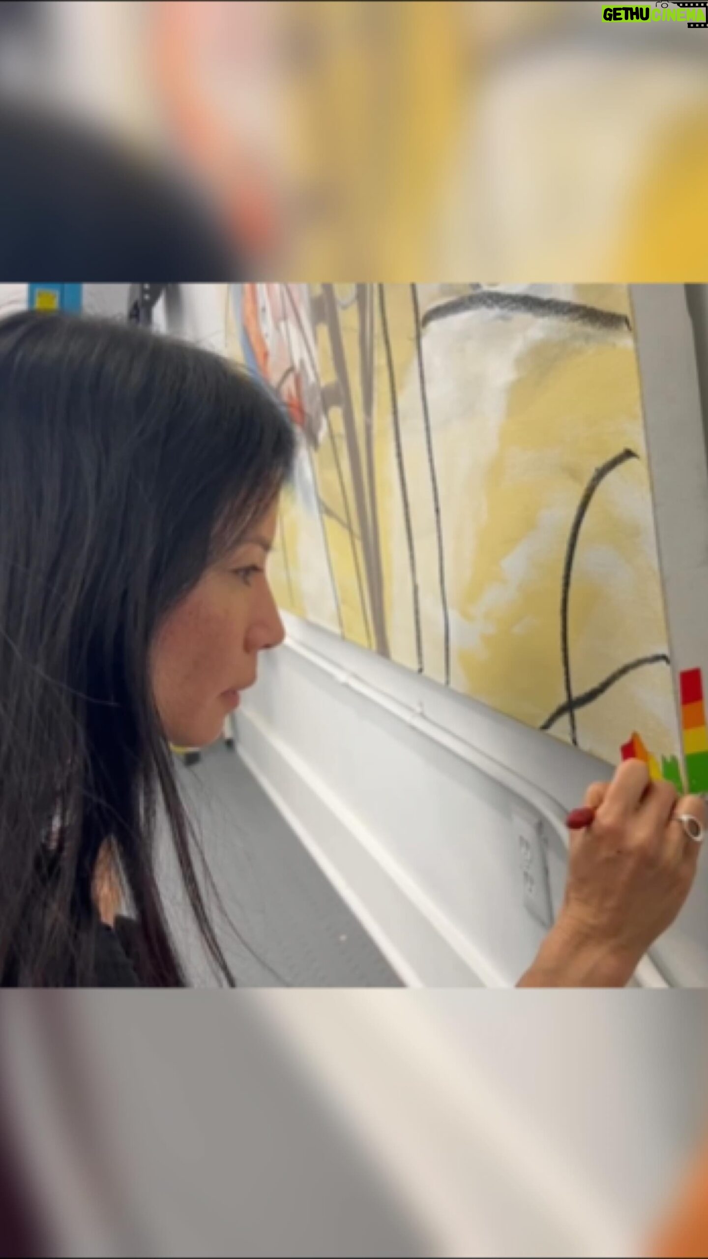 Lucy Liu Instagram - Sharing this art show with my son has been the highlight of my year! I love how kids see everything from every perspective. He has opened my world up sooooo much - Grateful to be a mom and to be reminded of how it is to be a kid again π€π₯°π @ny_studioschool up thru April 16th