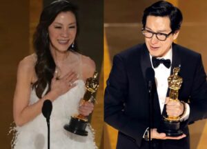 Lucy Liu Instagram - Historic night!!! Congratulations Michelle and Ke and all the winners and Nominees! What a phenomenal year being together again in person to share and celebrate so many wonderful stories. 📷: Todd Heisler / Kevin Winter