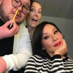 Lucy Liu Instagram – @allanface new technique for applying lipstick💋