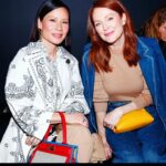 Lucy Liu Instagram – Always female & fashion forward in every way! Inspired and so proud of @toryburch Super elegant & chic!! #ToryBurchFW20 🌟🌸 Glamsquad gratitude – always slaying @rebeccarestrepo @_marcosantini1 @_leeharris_