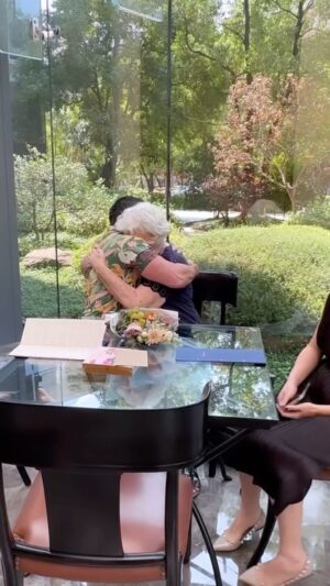 Luke Evans Instagram - So the other day, I surprised a very special lady called Rowena, shes Welsh! she is from St David’s in Pembrokeshire, she moved to Taiwan with her husband over 40 years ago to start a school, she never left. She was a huge fan of mine, from afar, even listening to my album on the way to what she thought, was a nice lunch in Taipei, Little did she know, that I was going to surprise her with a box of chocolates from Bangkok and a bunch of  flowers from Taipei, I spent over an hour chatting to this fascinating lady, and what I left with, was inspiration, to live your life to the full, to take every opportunity that is presented to you, and to  see any obstacle as a challenge to overcome. Thank you, Rowena, the surprise was as wonderful for me as it was for you!!!. By the way, Her school is still thriving and she’s still working there! and it has gone from 3 pupils, 40 years ago, to 360 pupils today. What a legend she is. Happy 83rd birthday to you my darling. I was very happy to bring a little bit of Wales all the way to Taiwan to surprise a very lovely Welsh Lady. Xxx ❤️❤️❤️ 🏴󠁧󠁢󠁷󠁬󠁳󠁿🏴󠁧󠁢󠁷󠁬󠁳󠁿🏴󠁧󠁢󠁷󠁬󠁳󠁿