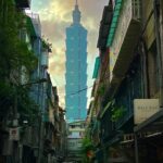 Luke Evans Instagram - A very unique view, in a tiny street in Taipéi 💚