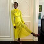 Lupita Nyong’o Instagram – My first @cinemacon in lewks
@aquietplace @thewildrobot
