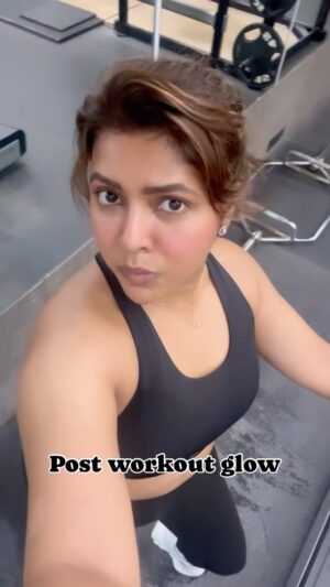 Luviena Lodh Instagram - The flushed look post workout 
#instagram #reels #postworkout