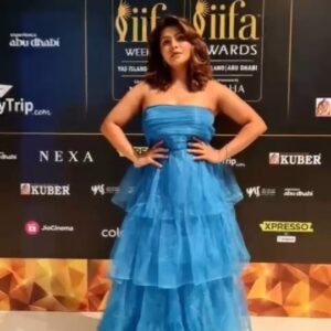 Luviena Lodh Instagram - The blues of green carpet at @iifa 2023 abudhabi with @easemytrip 

Travel Managed - @easemytrip
Outfit - @swish_and_sire 
Jewellery - @myanayra 
Shot by - @amithtyagi 
Pr - @iam_namita_rajhans
Editor - @yash_bhatwal_photography

#iifa #YasIsland #VisitAbuDhabi #Nexa #CreateInspire #SobhaRealty #EaseMyTrip #luvienalodh #iifaawards

@yasisland @VisitAbuDhabi @NexaExperience @easemytrip