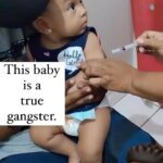 Lynn Toler Instagram - The attitude. That baby stared that #nurse down like it was high noon at the OK Corral. Leaning into the hard stuff makes said hard stuff less so. Be well … or get well. Whichever applies to you today. Personally I’m not sure I can manage either one. Your girl is on The Struggle Bus today! That said, I WILL go to my dance class this morning. Maybe I can shake it off, there. I’m telling you so I will feel accountable. Up from here is the game plan. Shoutout @raykowusu #baby #babies #babiesofinstagram
