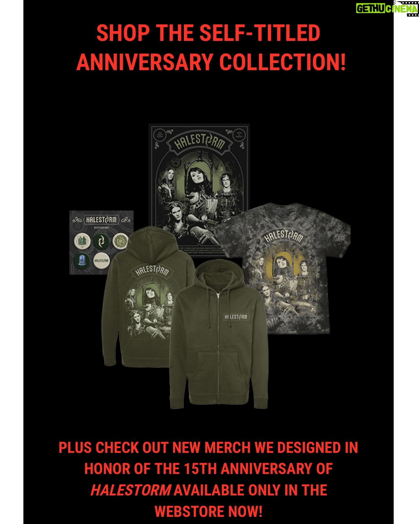 Lzzy Hale Instagram - To celebrate the 15 Anniversary of our self-titled debut album on @atlanticrecords, We just put some sweet 15th Anniversary collection merch items up! Including CD and Vinyl! Get em while they’re hottttt hotter Hottinger