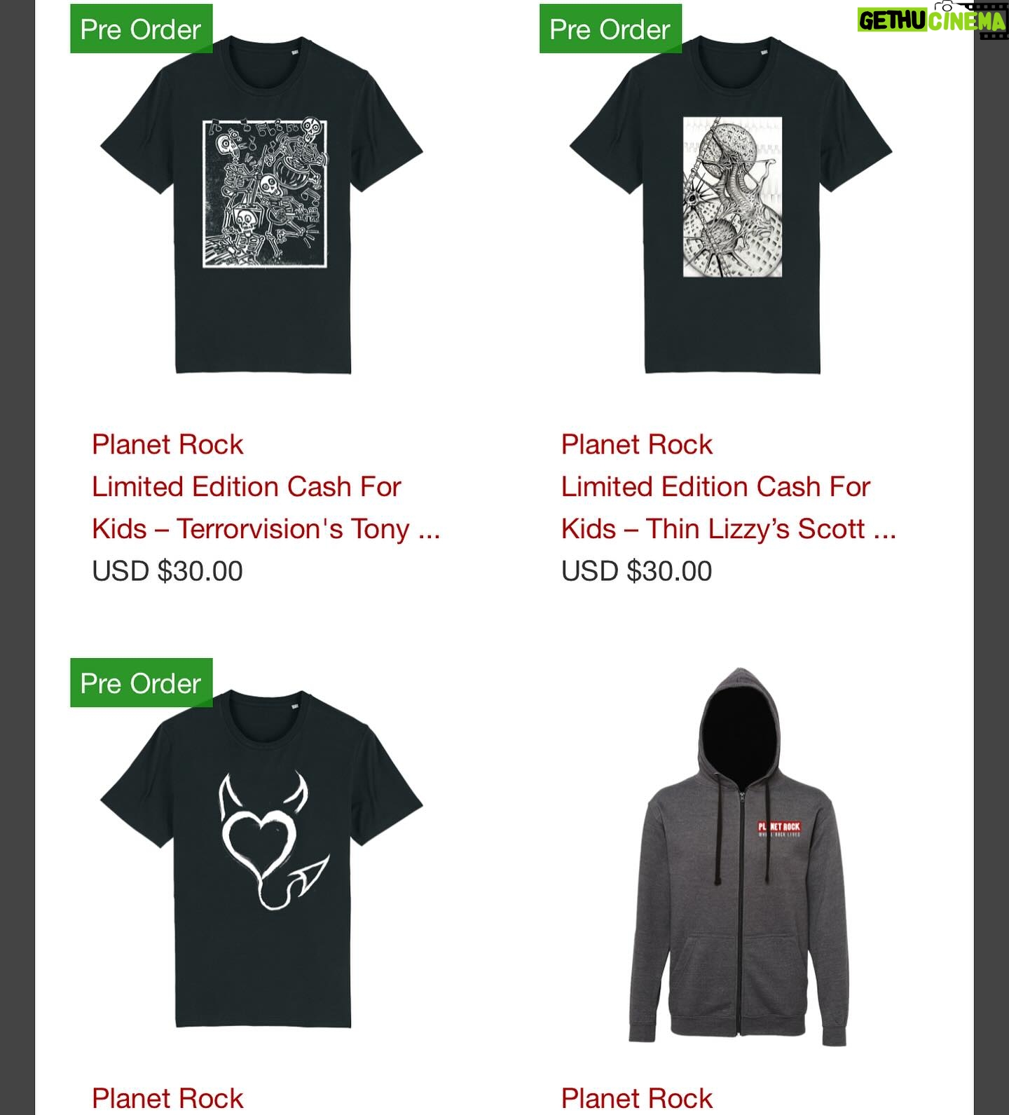 Lzzy Hale Instagram - I’m so excited to be a part of this years Cash For Kids with my family at @planetrockradio. I had the opportunity to paint and use my art to bring some joy into others lives. Cash for Kids is a grant-giving charity supporting young children and young people affected by poverty, abuse, neglect, life-limiting illness and those who have additional needs. This year’s T-shirts are all black-and-white, and they’re designed by myself plus , Thin Lizzy and Black Star Riders legend Scott Gorham, and Terrorvision frontman Tony Wright. My T-shirt features a heart with devil horns and tail, a simple statement representing the acceptance of our whole selves, the sum of both our dark and light. Scott Gorham has created an otherworldly, alien-like design. And Tony Wright has designed a merry band of skeletons playing their instruments. Pre order now. These are limited, go now http://www.planetrock.com/shop and help put some good back into the world! Link also in bio. @planetrockradio & @cashforkids