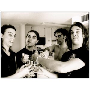 Lzzy Hale Instagram - Happy 15 years to our first album! 

Here’s 10 pics from that wild wild time in California while we did our damndest to kick start our career. 
I think we did alright. 
One day it’ll make a good chapter in a book. 
TIL then, enjoy these youthful kids with so many dreams, so much hope, so much love, and so blissfully unaware of how anything works. 
Luckily, we haven’t changed at all. 👶🏼
 💚💚💚

📸 @thejoestorm
