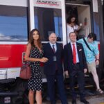Mãdãlina Ghenea Instagram - So honored to be awarded together with Liz Hurley , Giancarlo Giannini and Carlo Verdone soon at @marateale. Press conference on a train @frecciarossaofficial . For me @frecciarossaofficial has a very special meaning, I’ve been studying for most of my auditions on their trains and I have to say I consider train rides my lucky charm ritual.
