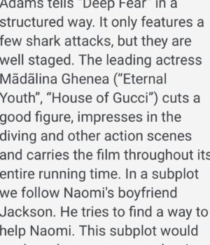 Mãdãlina Ghenea Instagram - So excited for my movie ‘Deep Fear’ @collider anticipates it becoming a cult classic  DEEP FEAR releases in the UK across select cinemas (UK and Ireland) and on Amazon, iTunes, Sky Store, Google Play, Microsoft, Rakuten, Virgin and BT from 30th October 2023. Can’t wait? Preorder now here: https://itunes.apple.com/gb/movie/deep-fear/id1710368745