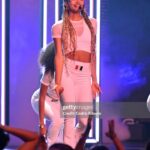 Mélanie Thomas Instagram - Thank you @nickelodeon.arabia for the invitation! We’ve presented an award and we got to perform two of @nowunited songs and i am so grateful that I got to perform AllNightLong for the show! 🩷 We also got slimedddd 🤪 #kidschoiceawards