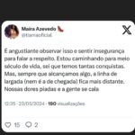Maíra Azevedo Instagram - Quando eu soltar a minha voz, por favor entenda…que existe tanto choro entalado…vou falar por aqui, mas já já vou me calar e seguir adiante…pq não posso parar!