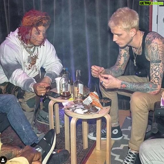 Machine Gun Kelly Instagram - genre:sadboy dropping tonight 🥲 ly twin @trippieredd 1400 XX ♾️