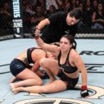 Mackenzie Dern Instagram - A dona de um dos jogos de chão mais perigosos vai entrar em ação no #UFC298! @MackenzieDern encara Amanda Lemos no evento de 17 de fevereiro - e você assiste com exclusividade no @UFCFightPassBR!