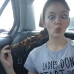 Mackenzie Foy Instagram - Braided my hair in the car!!😝😝 #bored