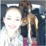 Mackenzie Foy Instagram - FireFly just realized that we are on our way to the vet for a check up. #Ilooklikeavampire
