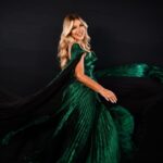 Madeleine Matar Instagram - Whatever you wear today, make sure to wear your most radiant accessory: a genuine smile. 😊 #SmileEveryday 💚 Dressed by @sheikhastyleboutique @dressroom.qa #MadeleineMatar #مادلين_مطر