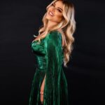 Madeleine Matar Instagram - Whatever you wear today, make sure to wear your most radiant accessory: a genuine smile. 😊 #SmileEveryday 💚 Dressed by @sheikhastyleboutique @dressroom.qa #MadeleineMatar #مادلين_مطر