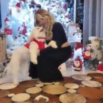 Madeleine Matar Instagram - Twinkle lights, cozy nights, and the joy of sharing Christmas with my two best furriends. 🐾🎅 Unleashing the holiday magic with my dynamic doggy duo. #FestivePups #ChristmasCuddles #MadeleineMatar #مادلين_مطر