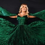 Madeleine Matar Instagram - Fly High, Dream Higher: Unleash Your Inner Wings 💚 Dressed by @sheikhastyleboutique @dressroom.qa #MadeleineMatar #مادلين_مطر