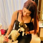 Madhuurima Instagram - Wanna say two cuties in one frame ?? 😍😍 #dog #doglover #doglovers