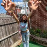 Madison Reyes Instagram – New nails 💅@ronellysnailsart 
Top and shoes @shopcider 
P.s need to start working on this backyard ASAP