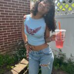 Madison Reyes Instagram – New nails 💅@ronellysnailsart 
Top and shoes @shopcider 
P.s need to start working on this backyard ASAP