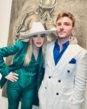 Madonna Instagram - So happy to have the night off to enjoy my son Rocco’s’s latest collection of paintings called
 “Pack A Punch”  inspired by Muay Thai fighters.  So Proud ! ♥️♥️♥️. @miamidesigndistrict