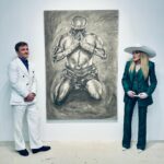 Madonna Instagram – So happy to have the night off to enjoy my son Rocco’s’s latest collection of paintings called
 “Pack A Punch”  inspired by Muay Thai fighters.  So Proud ! ♥️♥️♥️. @miamidesigndistrict