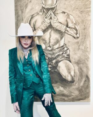 Madonna Instagram - So happy to have the night off to enjoy my son Rocco’s’s latest collection of paintings called
 “Pack A Punch”  inspired by Muay Thai fighters.  So Proud ! ♥️♥️♥️. @miamidesigndistrict