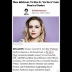 Mae Whitman Instagram - ohhhh boy oh lordyyy oh lord oh baby I can finally break the news that is the best news ive gotten in a long long time… I am so insanely honored to work with this UNBELIEVABLY TALENTED TEAM especially bringing this hilarious and beautiful story to life :,) honestly I don’t even have words amd I’m sort of hyperventilatin’ so I’ll try to cool it but this is genuinely my dream job and I cannot wait to be Lindsay thank you thank you thank you times a zillion to everyone involved in this process who loved and supported me so hard along the way :,)))))))))))))))))) 🎤📟 🎼 ❤️ 💃