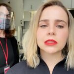 Mae Whitman Instagram – Head to my stories to check out another paltry attempt by me 🤣at being a #beauty #ambassador for my fave @juliehewettla !!! She literally uses my favorite flower (camellia) in her products. Like… wow… 
Today we talk about #bellenoir ; one of my fave shades for #summer and also one Annie wears a bunch on Good Girls! 

Also, do you prefer me as a lemon or a human? Sound off! :)