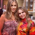 Mae Whitman Instagram – had the genuine best time doing @livekellyandryan promoting @uphereonhulu -truly love all my dear pals there on screen and off- and the coolest part was I had a Friends reunion with the luminous @jenniferaniston whom I remember made me feel so welcomed and loved and I wept hysterically when I wrapped the episode and made her a Christmas ornament anyway please watch @uphereonhulu march 24 and also watch me on @livekellyandryan in my special @christopherkane dress