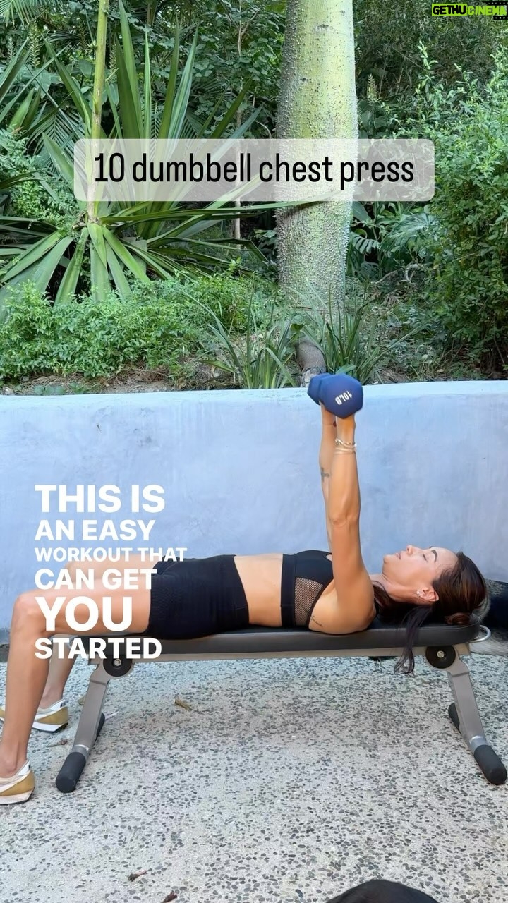 Maggie Q - 19.6K Likes - If you get to the gym and are feeling lost here is a quick dumbbell workout for arm strength and toning. Pair this with a stretch, 10-20 minutes of cardio, and you’re set in sweat.
Three reasons to strength train for women:
Bone Density: As women age, they become more susceptible to osteoporosis. Weight-bearing exercises help improve bone density and reduce the risk of fractures as we age.
Metabolism Boost: Metabolism tends to slow down with age. Increasing muscle mass through strength training can help women maintain a healthier weight throughout their lives.
Joint Health and Mobility: Strength training can enhance joint stability and reduce the risk of arthritis. Improved muscle strength also aids in maintaining better posture and balance, contributing to overall mobility and reducing the likelihood of injuries.