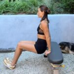Maggie Q Instagram - I’m convinced our bodies are made to move. Being so sedentary is a new (and scary, honestly) thing! On days when I don’t get out on a hike with the dogs or do some kind of quick workout, I can always feel a difference. So, here’s a bodyweight circuit I did during the midst of a busy day. I shut my laptop, hustle outside, and take 20 minutes to reconnect all my body parts to my brain. The next task I jump to after these little sessions like this one is always the most creative or productive part of my day. (ps - the one-arm body weight rows are tougher than you think!) 1. 12 tricep dips 2. 12 one arm body weight row, right arm 3. 12 one arm body weight row, left arm 4. 12 toe touch crunches Rest 1 minute, repeat 3x total