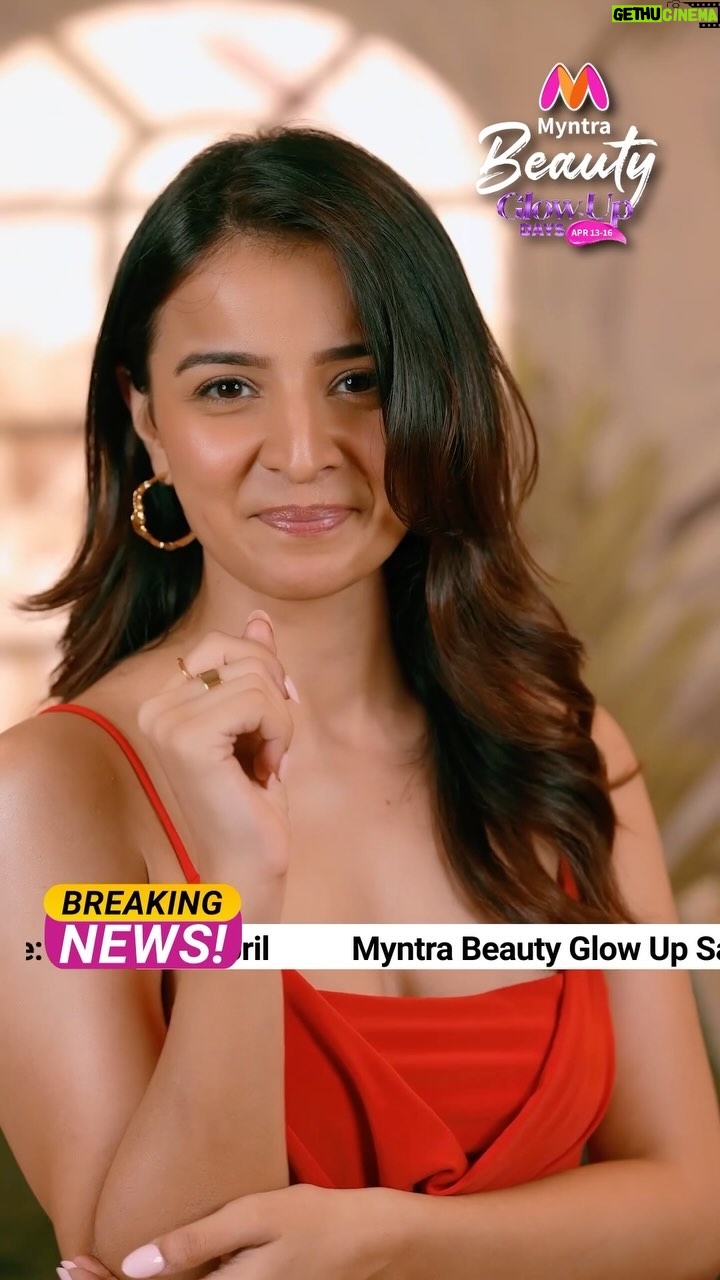 Mahima Makwana Instagram - Sorry red carpet, I’ve got a date on April 13th with the ultimate glow-up at Myntra’s Glow Up Days! 🌟 Buy more save more - it’s your time to shine with the best beauty deals of the year! #MyntraBeauty #GlowUpDays #MyntraGlowUpDays #MyntraBeautySale
