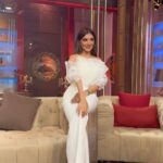 Mai Omar Instagram - Yesterday at El Hekaya program @mbcmasrtv أمس في برنامج الحكايه مع الإعلامي الكبير أ/عمرو أديب علي @mbcmasrtv Wearing @miojofficial Stylist @islam.mitwally Makeup @dinaragheb Hair @ahmed__mounir