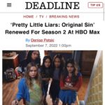 Maia Reficco Instagram – 🅰️nnnnnnnd, we’re b🅰️ck!!! pll original sin season 2 is officially coming your wayyy!!! 🔪🤍🧸🩸thank you for all the love you’ve shown our show, this is all because of u. it’s now time to go back to lying🔪🩸🅰️see u in millwood😈 @prettylittleliars 🔪
