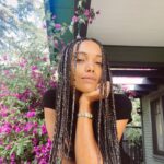 Maisie Richardson-Sellers Instagram - Woke up feeling like Samson, except my strength is in my roots, and they run deeper than any knife can cut. Raging and stomping in equal measure listening to ‘The Tangled History of Black Hair Culture’ by @emmadabiri. Yes sis. Highly recommend. 🙌🏾👏🏾 Shout out to @saniyyahsahar for these gorgeous braids and the love you pour into every style.✨